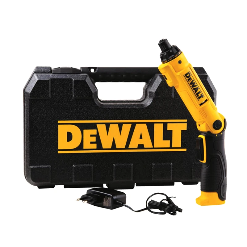 DEWALT DCF008 8V Cordless Electric Screwdriver,10Nm Torque 21+1 Clutch Settings 2-Speed 0-600RPM 45Pcs Bit Set for Household DIY