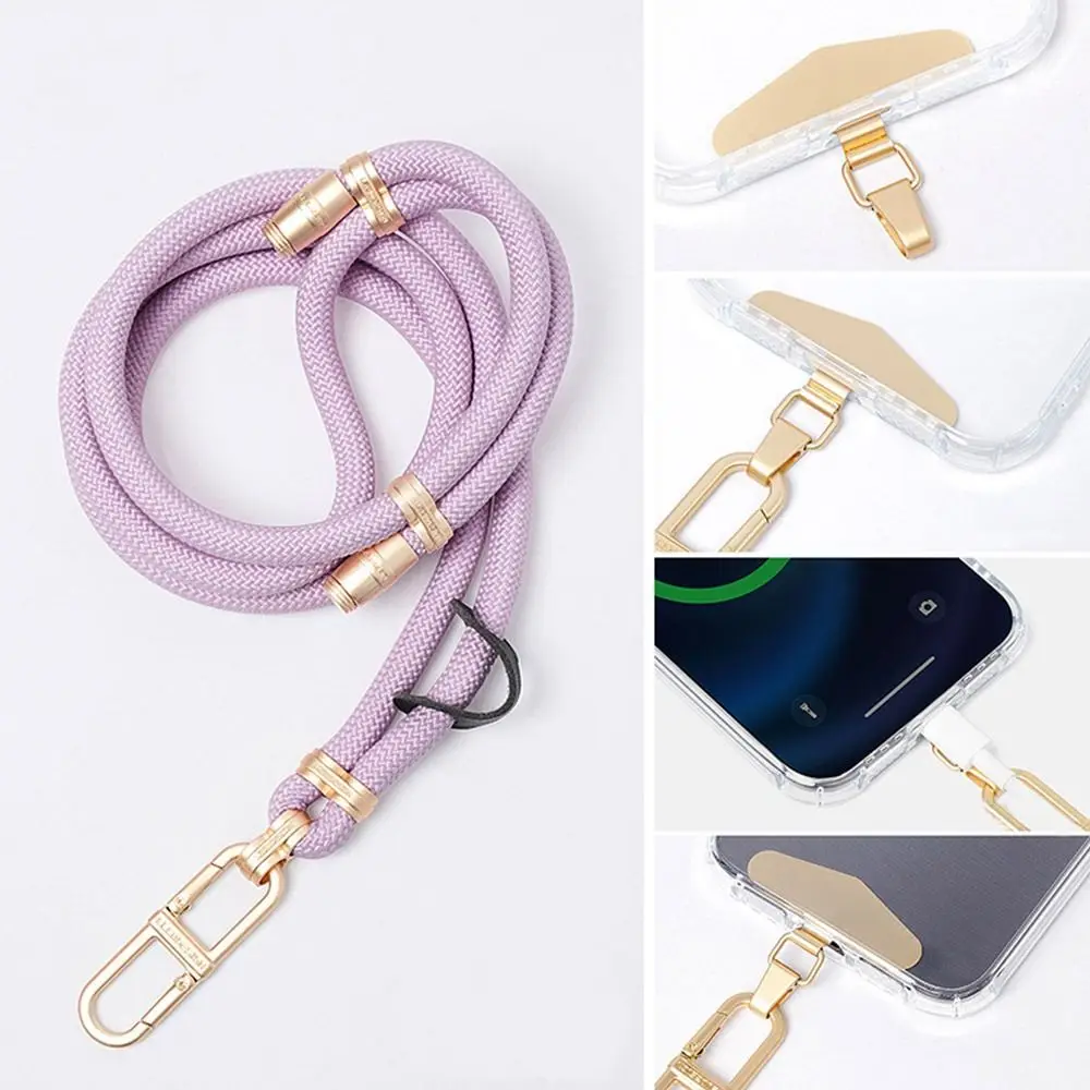 

Fashion With Stainless Steel Clip Phone Lanyard Universal Polyester Phone Case Chain Straps Adjustable Keychain