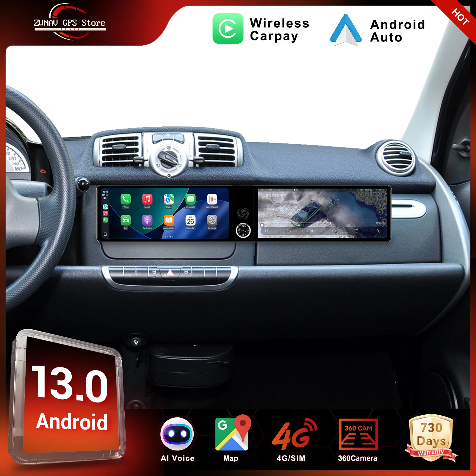 

ZWNAV Android 13 Car Radio For BMW 3 Series 4 Series 2013-2017 DSP Carplay Stereo GPS Multimedia Video Wireless Carplay