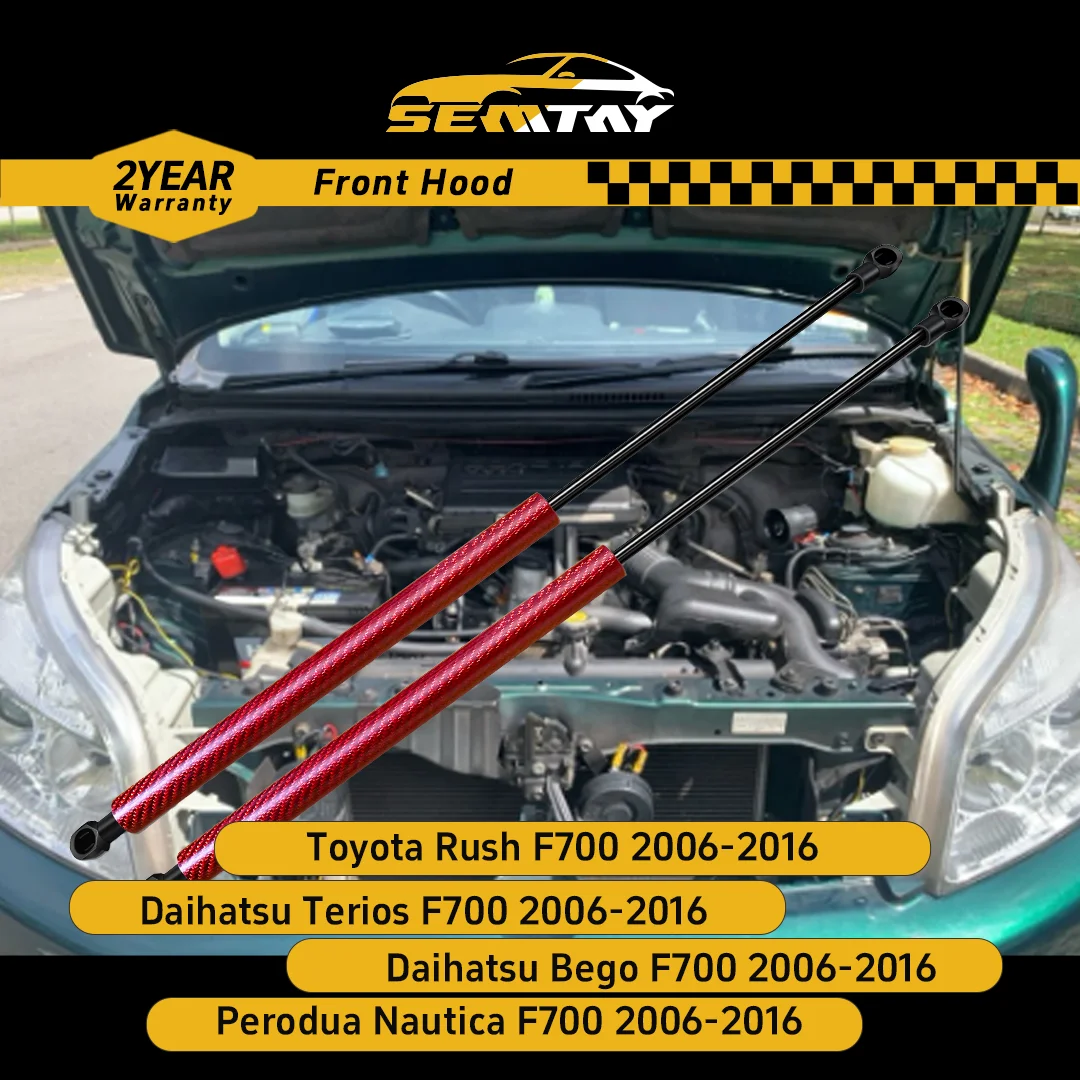 

SEMTAY Hood Struts for Perodua Nautica F700/Daihatsu Bego/Terios F700/ 2006-2016 Bonnet Lift Support Shocks Auto Part