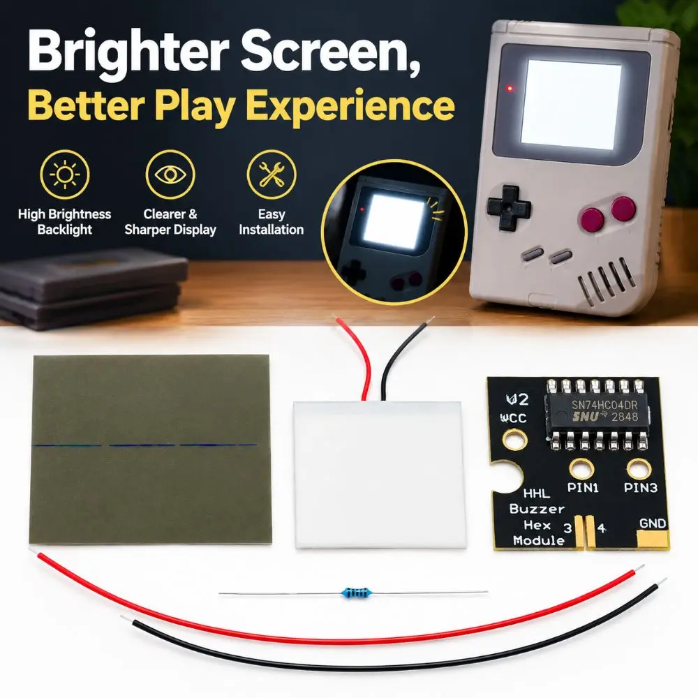 Retro High Brightness Backlit Mod Kit DIY Light Up Screen Screen Highlight Kit Durable LCD Panel Mod for GB/GBP Screen Repair