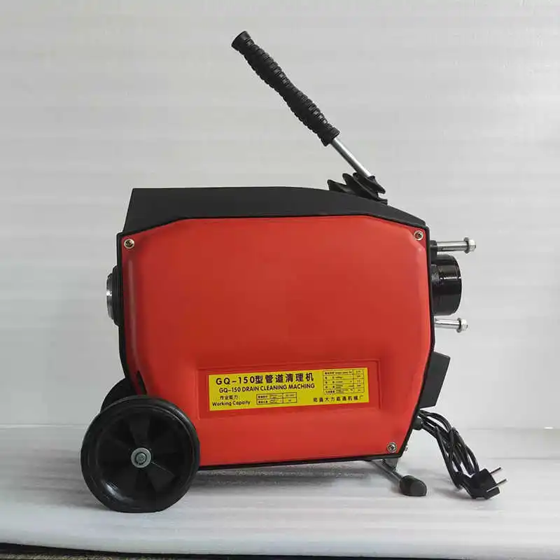 GQ150 Sewer Cleaning Tool 3000W Pipe Dredging Machine 220V/110V Drain Cleaning Machine Spring Drain Cleaning Machine for Toilet