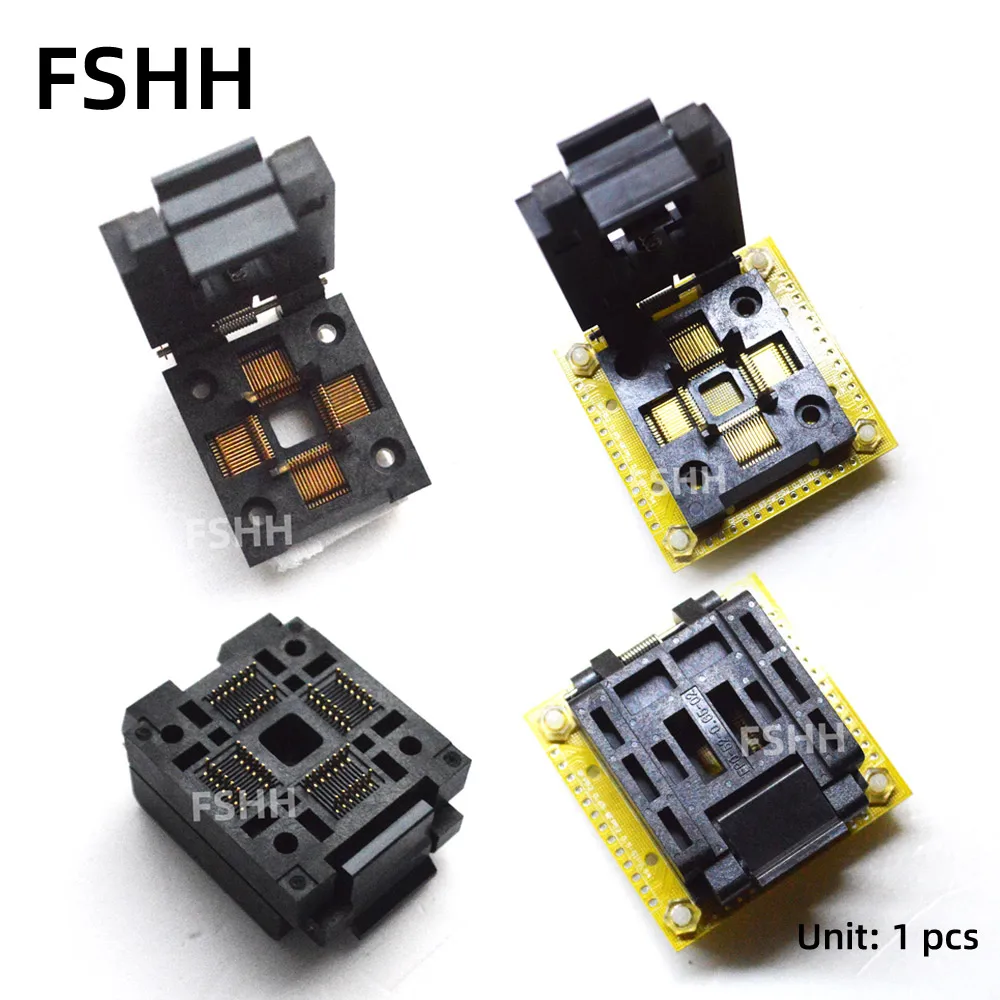 QFP52 to SIP52 test socet FPQ52 TQFP52 LQFP52 0.65mm to SIP52 2.54mm FPQ-52-0.65-02 Adapter ic socket