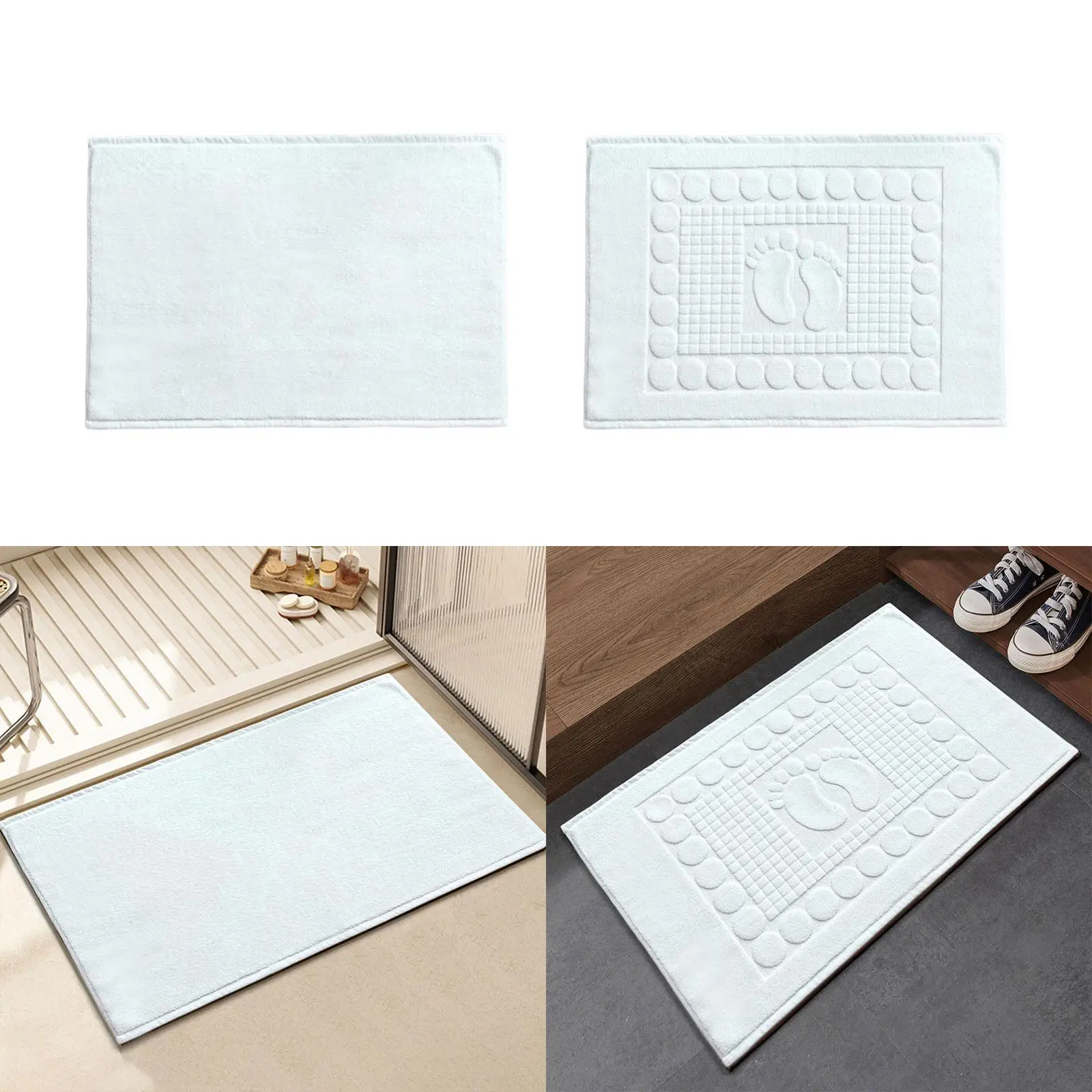 Bath Mat Soft Sweat Absorbing Simple Portable Comfortable Practical Washable Floor Towel for Toilet Home Apartment Dorm Hotel