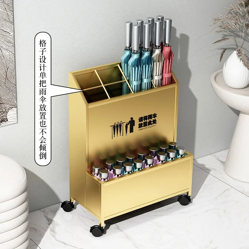 Umbrella rack Storage rack Door umbrella bucket Hotel lobby Classroom Class Large capacity commercial umbrella storage rack