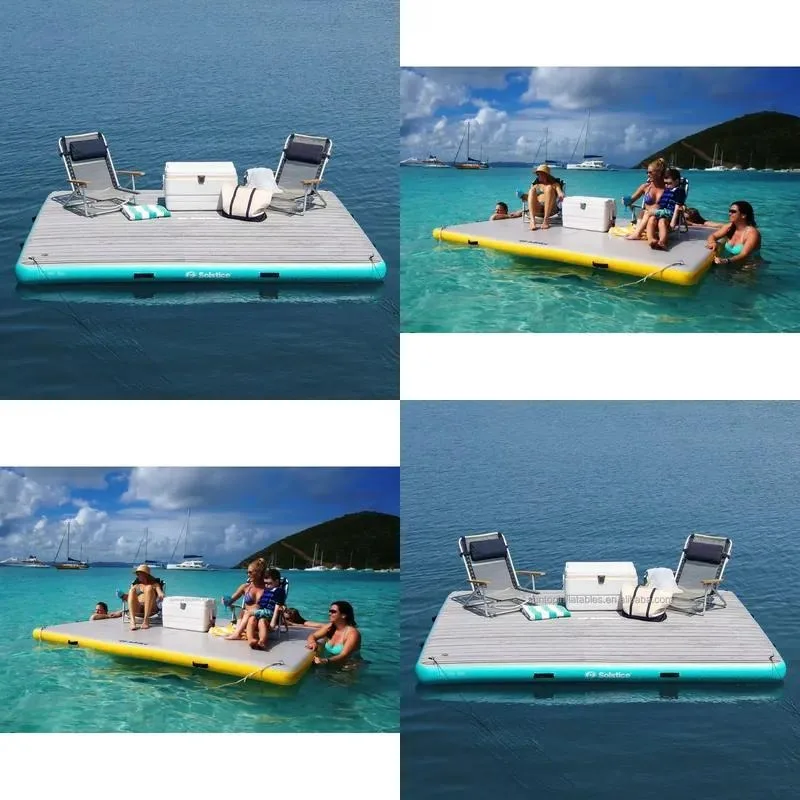 Inflatable Pontoon Pier Fishing SUP Platform Sea Mattress Custom Design