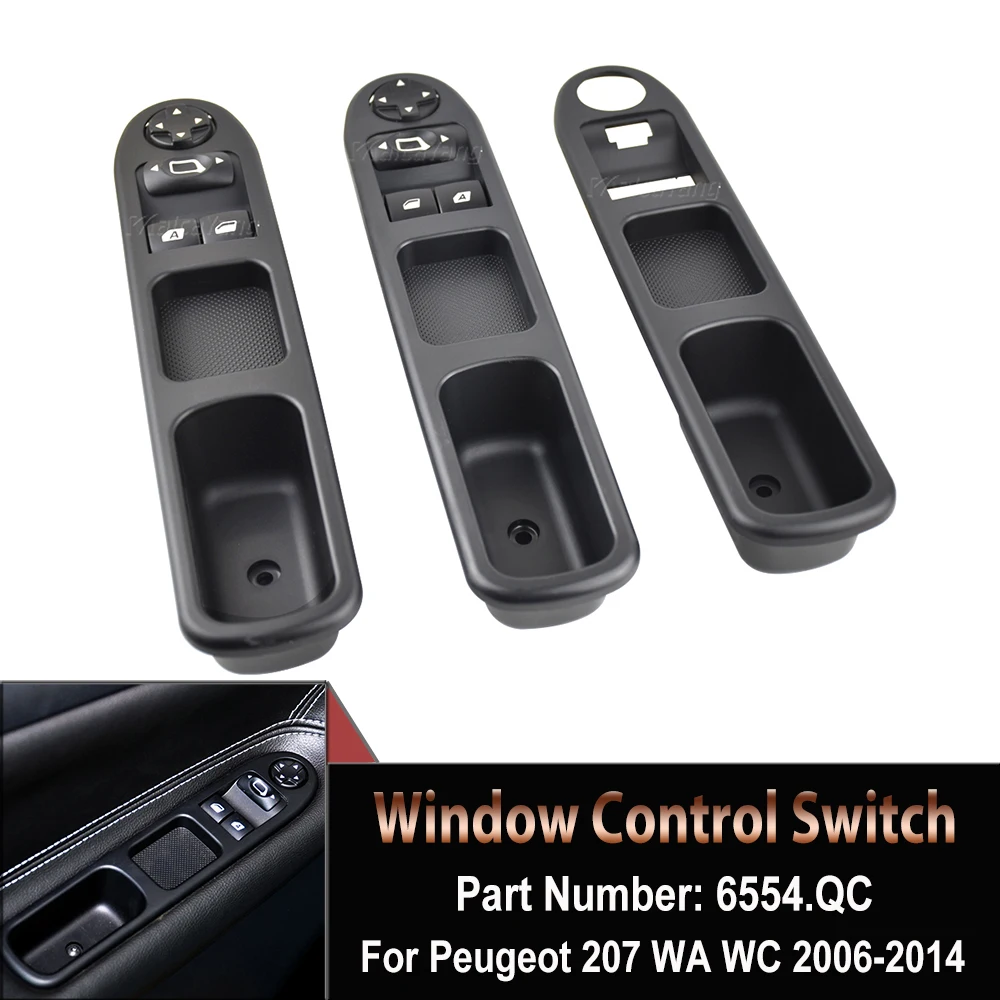 New Electric Power Window Control Switch For Peugeot 207 307 307CC 307SW 2004-2010 6554KT 6554QC 6554ER Car Accessories