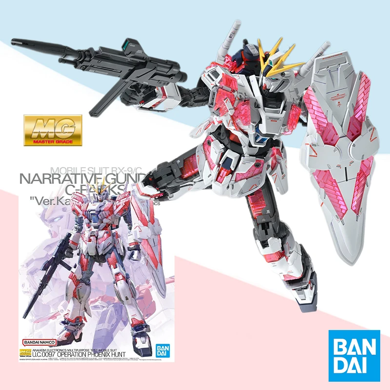 

Bandai Original box MG 1/100 NARRATIVE GUNDAM C PACKS VER KA full Action Anime PVC model kit Assembly toy gift for kids