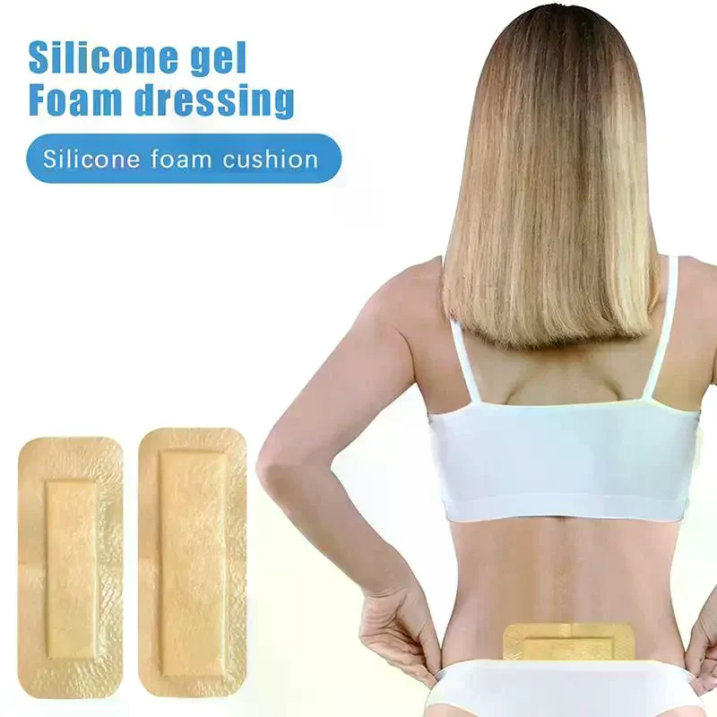 Silicone Gel Foam Adhesive Dressing Wound Dressing Sterile Bedsore Healing Pad Patch Pressure Ulcer Pad For Bedridden Patients