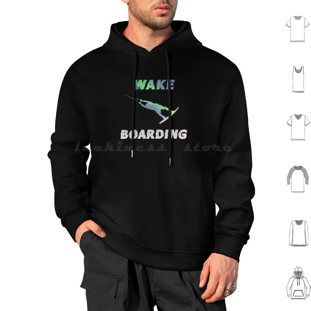 Wakeboard Wakeboarding Waves Hoodies Long Sleeve