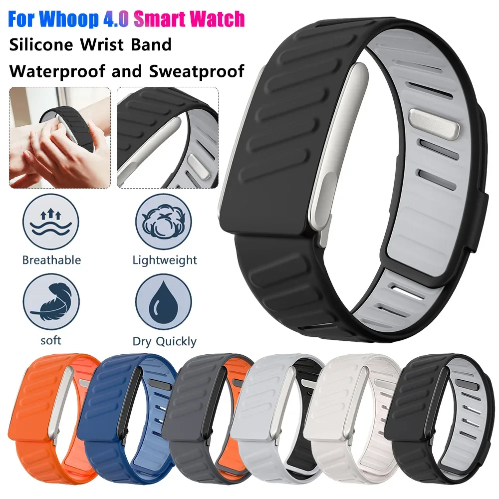 

Силиконовый ремешок для часов Whoop 4,0/5,0/MG, женский и мужской регулируемый удобный ремешок-петля, дышащий, защищенный от пота спортивный мягкий ремешок на запястье