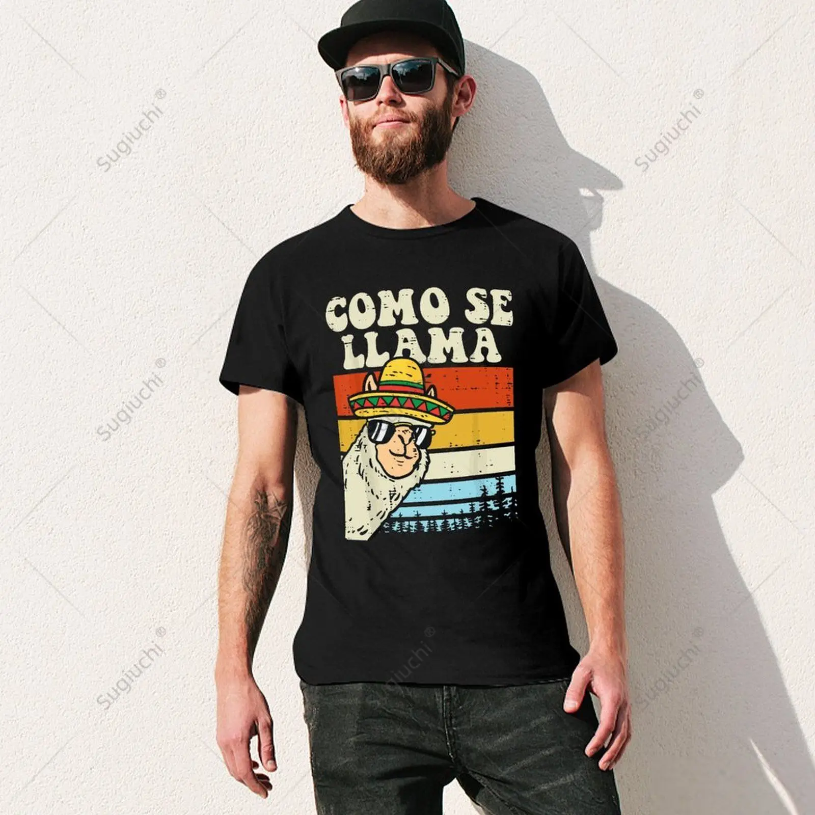 Unisex Men Como Se Llama Funny Cinco De Mayo Mexican Alpaca Animal Tshirt Tees T Shirts Women Boys 100% Cotton T-Shirt