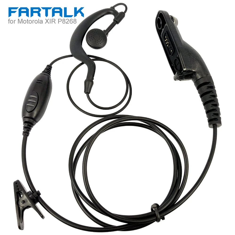 PTT Oortelefoon Headset Microfoon voor Motorola Xir P8268 P8668 APX6000 APX7000 APX2000 DP3400 DP3600 DP4400 DP4800 DGP6150 Walkie Talkie