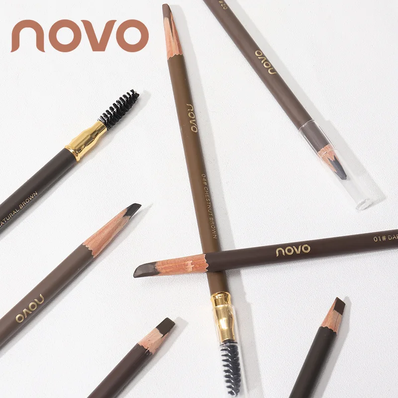 NOVO natural shaping machete eyebrow pencil easy to color three-dimensional fog eyebrow double head eyebrow pencil