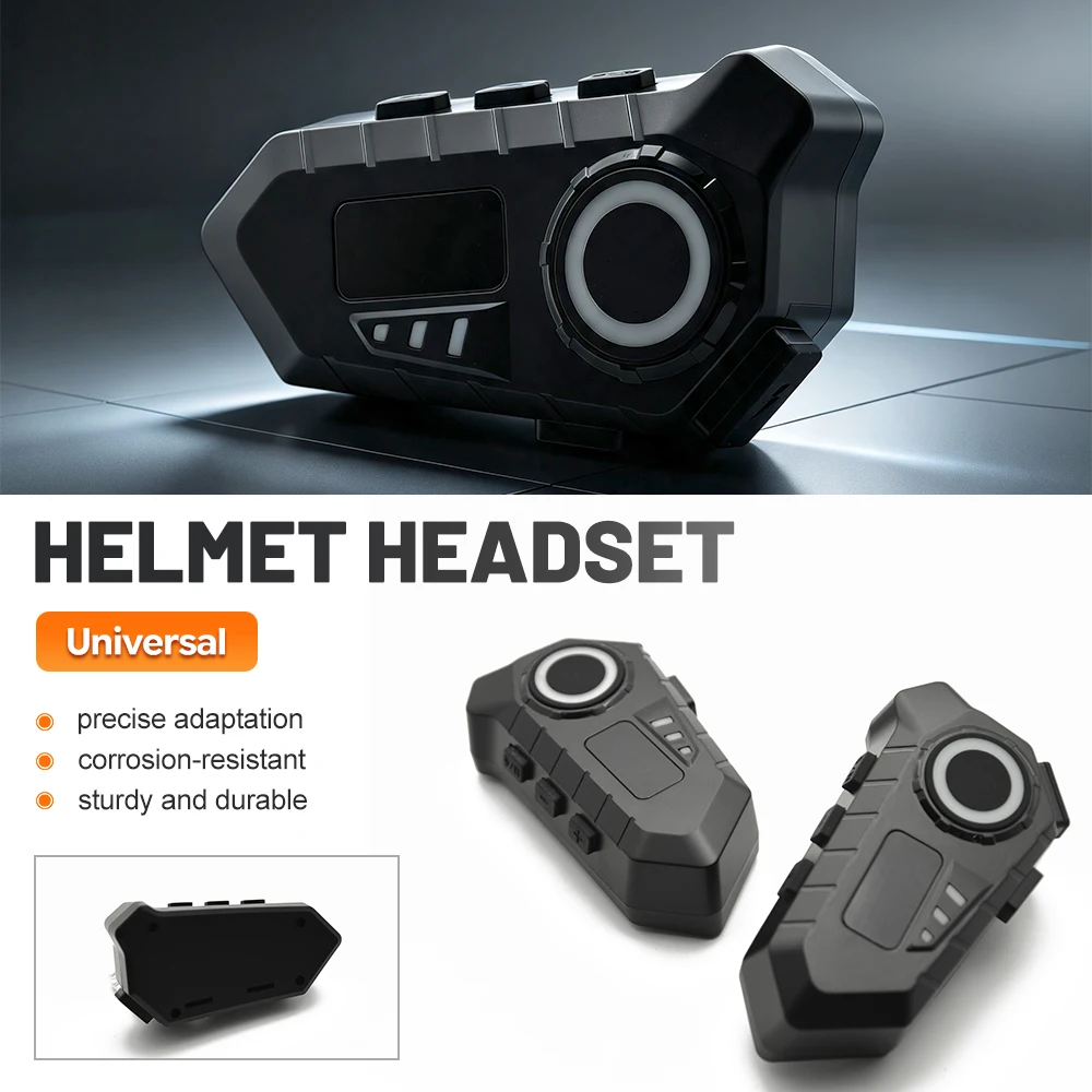 Y30A ABS Motorcycle Helmet Bluetooth 6.0 Headset, FM Radio, LCD Display, Waterproof, Motorbike Communication System