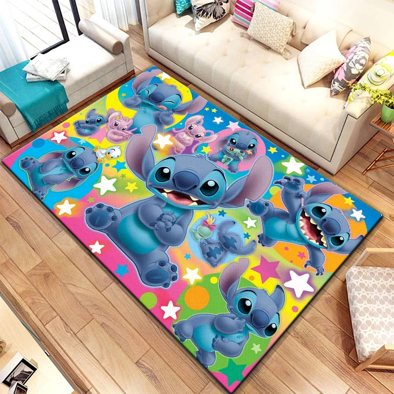 Star Stitch Rugs Fashion Printing Anime Carpets Cartoon Living Room Bedroom Large Area Soft Home Children\'s Room Floor Carpet