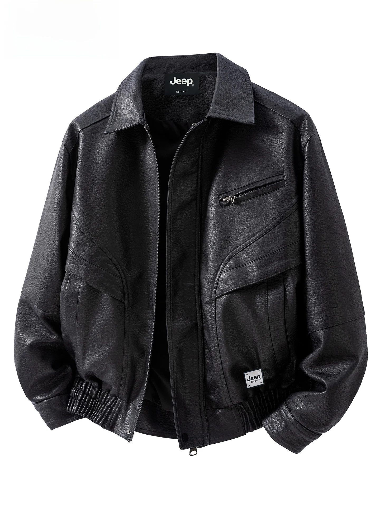 

American Retro PU Leather Jaet Men's Motorcycle Collar Biker Jaet Fall Winter Thiened Windproof Faionable And Haome