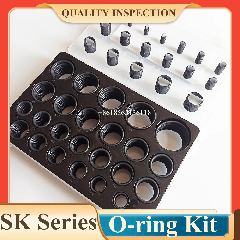 666 Pcs NBR O-Ring Kit O Ring Box For Kobelco SK100 SK200 SK300 Series Excavator O-ring