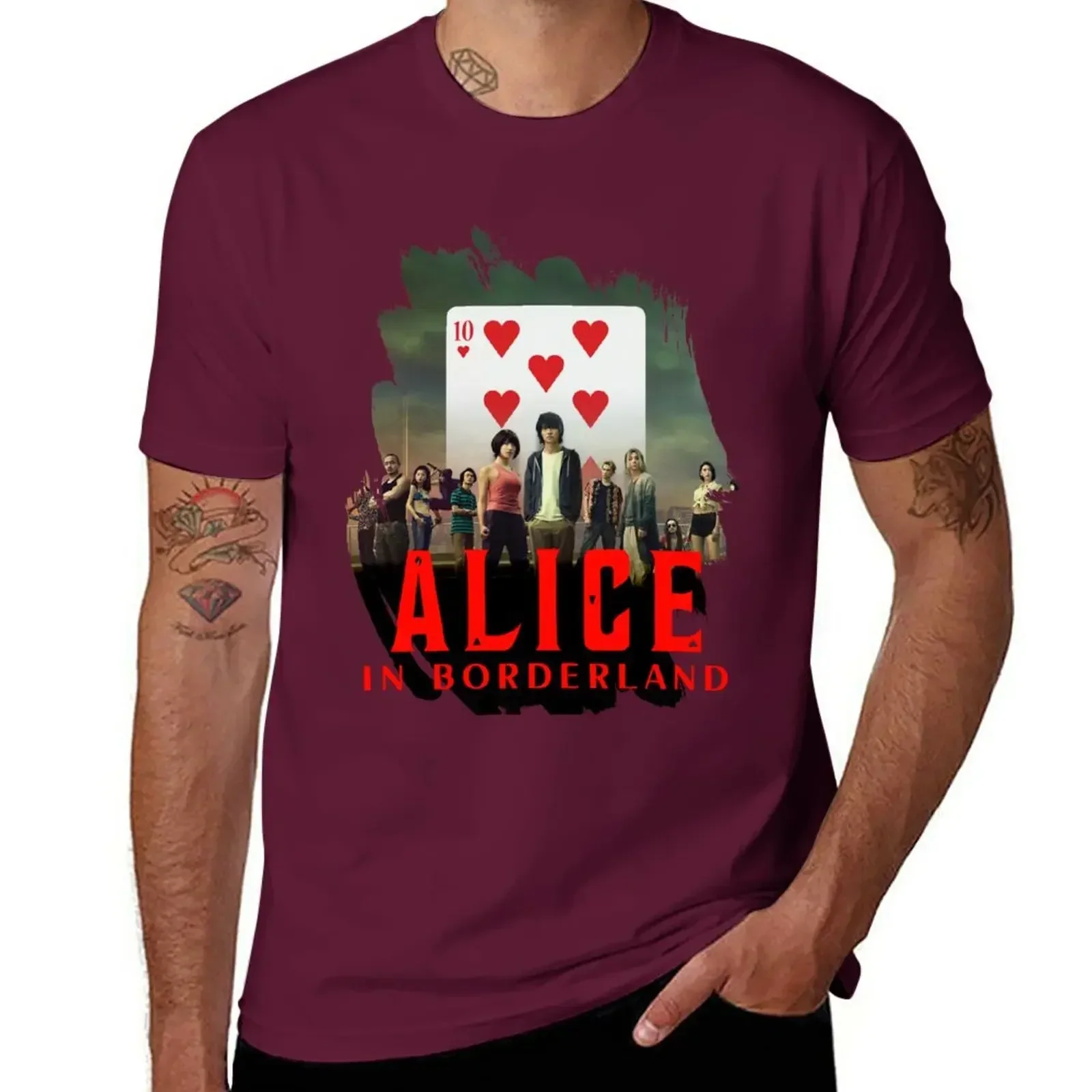 Aesthetic clothes tees mens t shirt graphic Alice in borderland T-Shirt graphic men clothing oversized 2024 FUNNY SUMMER fashion