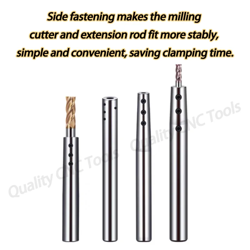 1PC Seismic Side Fixed Extension Rod Straight Shank Through Hole Extension Rod CNC MillingTools SLD3/D4/D5/D6/D8/D10/D12/D16