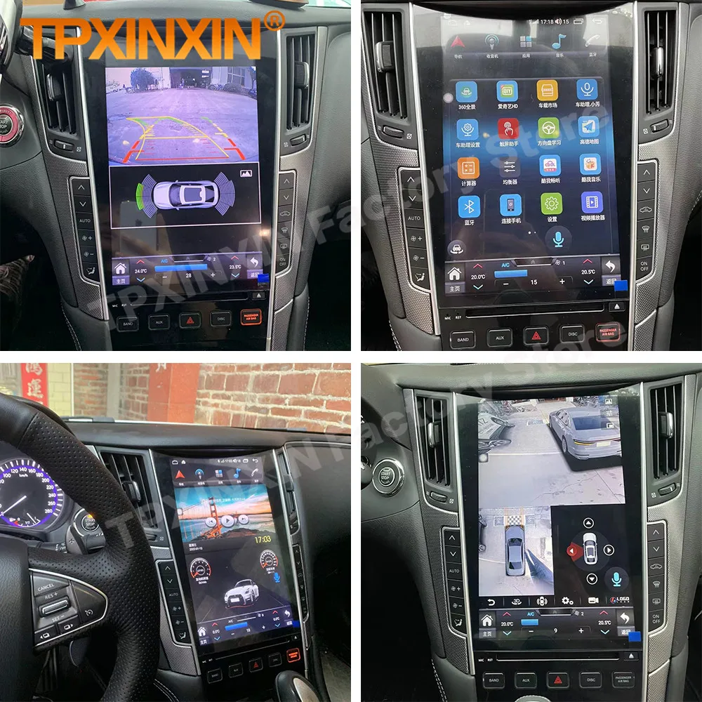 Qualcomm Android 13 Screen Multimedia Stereo For Infiniti Q50L 2015 2016 2017 2018 GPS Navigation Radio Audio Player Head Unit