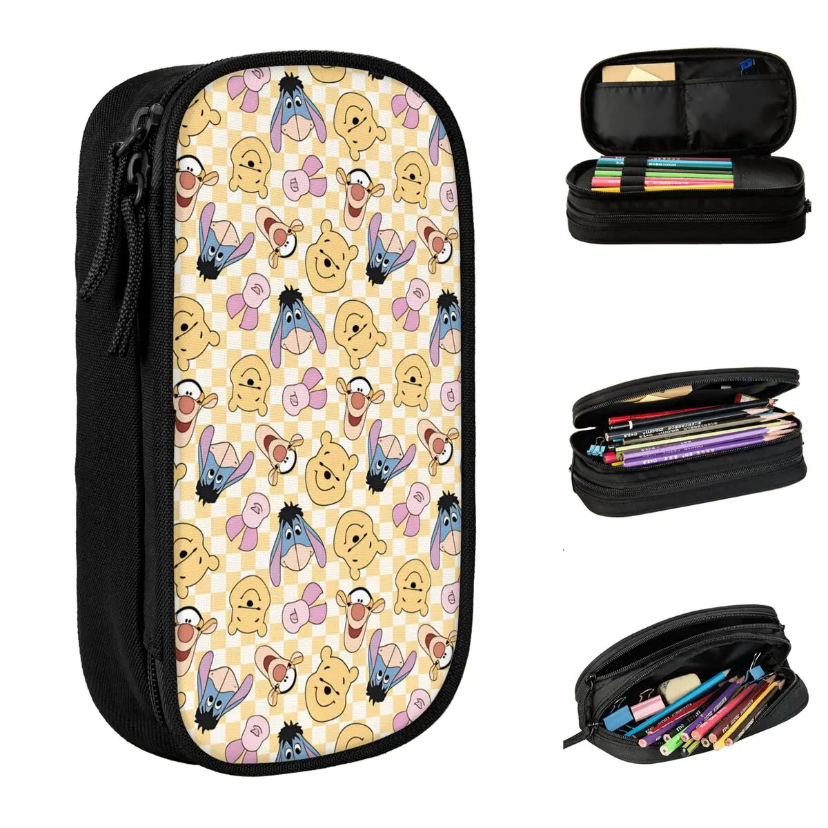 Winnie The Pooh Tigger Pencil Case Students Kawaii Pen Box Graphic Back To School Pencil Cases Supplies Birthday Gift