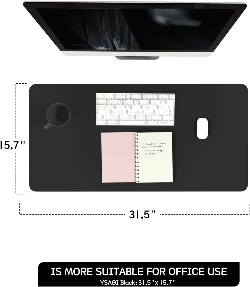 Non-Slip Leather Desk Pad Waterproof Large Mouse Mat for Office Home