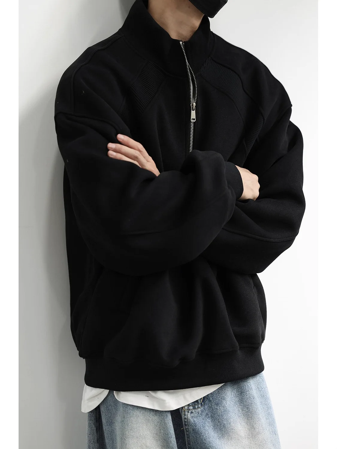 

Мужская толстовка Cleanfit American Sle Deconstructed с молнией, осенняя, плотная, износостойкая, с воротником-стойкой, верхняя одежда для пар