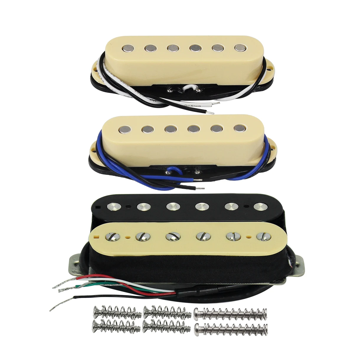 FLEOR 3pcs SSH Guitar Pickups Set Alnico 5 Guitar Single Coil Pickups + Humbucker Pickup