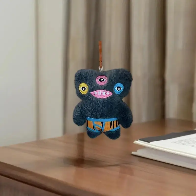 Zachte pluche tanden Monster pop sleutelhanger auto tas decoratieve hanger kinderen aanwezig