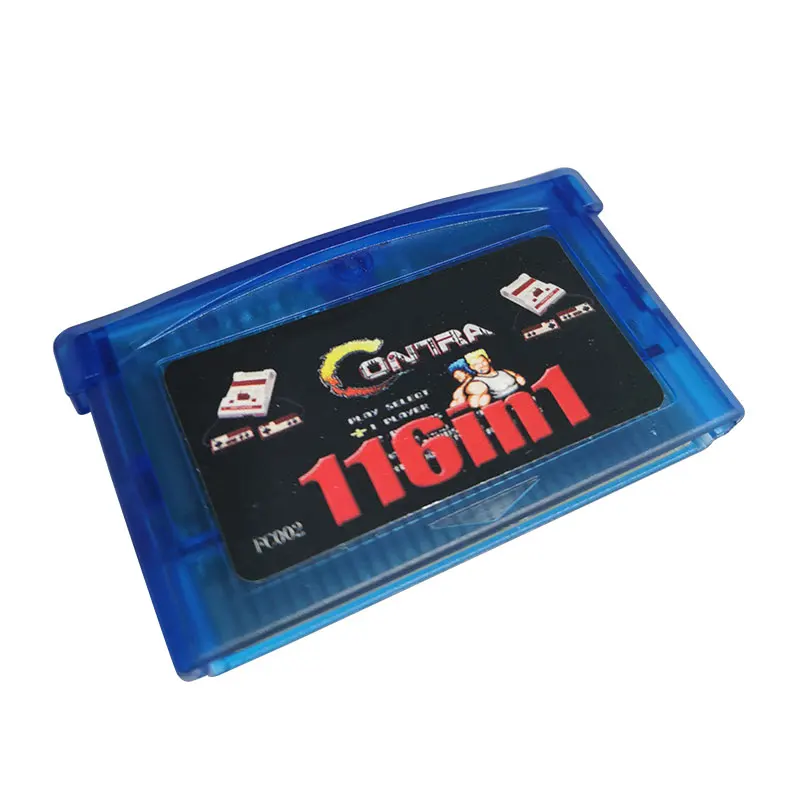 116 In 1 Nostalgia NES Games Cartridge For GBA SP NDS Video Consoles English