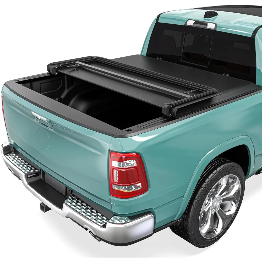 

Tri-Fold Tonneau Cover for 2009-2025 Dodge Ram 1500 5.7 ft Bed, Excludes Rambox