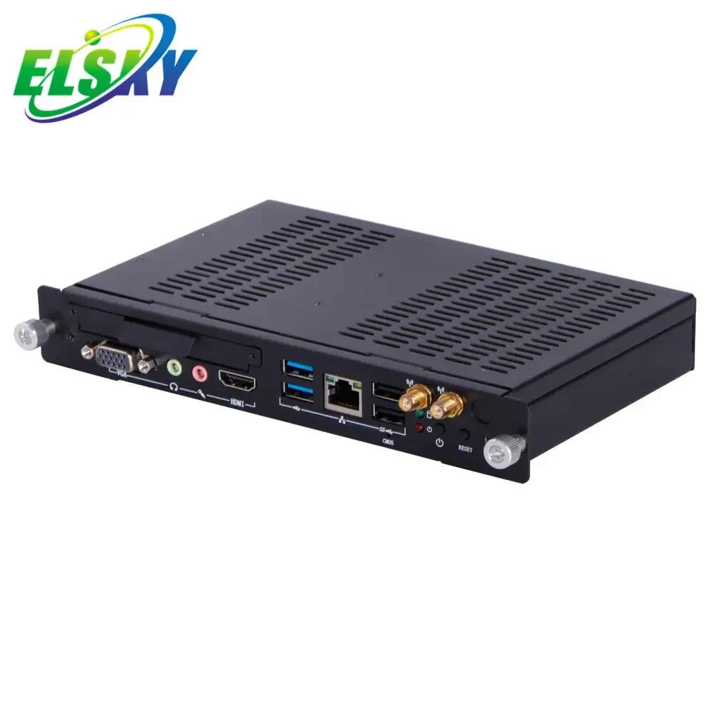 Elsky OPS Computer OPS9900 Support 3855U 3955U 3865U 3965U DDR3 2*USB3.0 2*USB2.0 Interface for Windows 7/8/10 Linux System