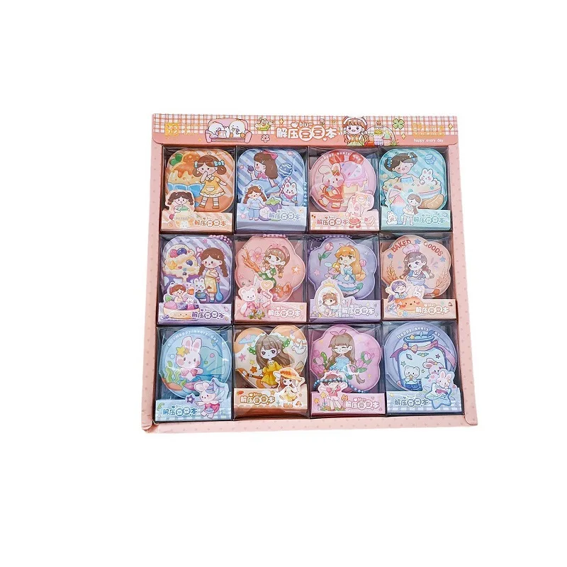 Décompression Doudou dessin animé mignon décompression Mini cahier travail étudiants Notes de poche portables