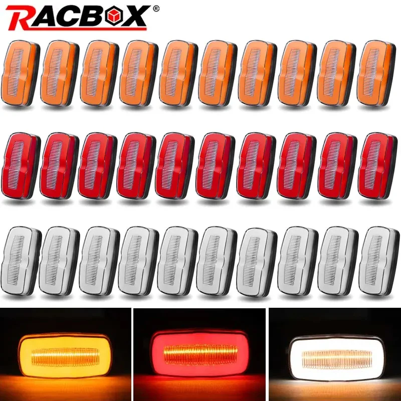 

30pcs Truck LED Tail Brake Light 12V 24V Side Marker Light Flowing Water Turn Signal Lamp Warning Lamp For Car Trailer Tractor