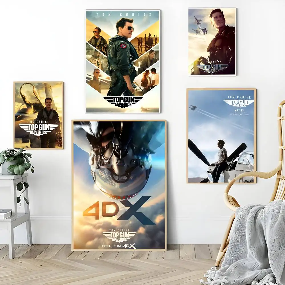 2022 أفضل بندقية: مافريك الفيلم الحديث الفيلم لزجة الملصقات الرجعية كرافت ورقة ملصق DIY بها بنفسك غرفة بار مقهى الجمالية الفن طلاء جدران #1