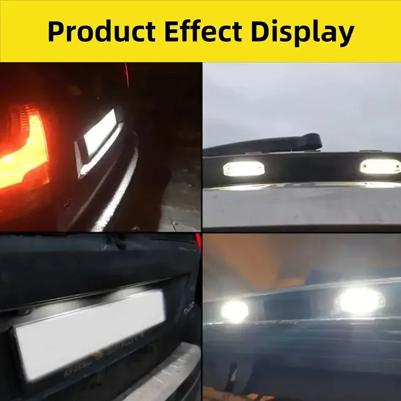 Luz led de indução para placa de licença, luz decorativa para lancia phedra 2002 2003 2004 2005 2006 2007 2008 2009 2010, luzes de licença