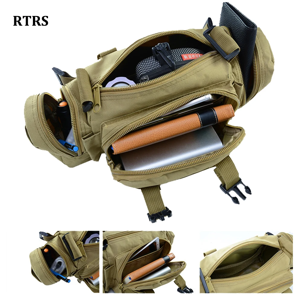 Outdoor Multifunctional Cameral Shoulder Bag Military Tactical Waistpack Waterproof  Hiking Camping Trekking  Cycling Sling Bag