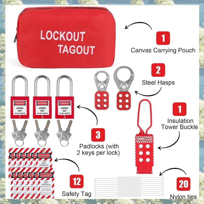 مجموعة Tagout الجديدة للقفل الكهربائي، أدوات قفل المجموعة الكهربائية، قفل الأدوات الصناعية 2 مفتاح لكل قفل لحماية المصنع الآمن