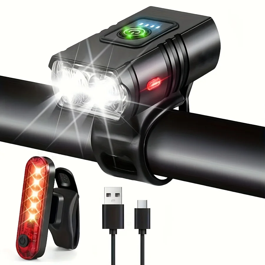 AliExpress KDULIT Front Bike Light USB Rechargeable Power Display Bicycle Led Light Waterproof Bicycle Headlight Flashlight Cycling Accessories