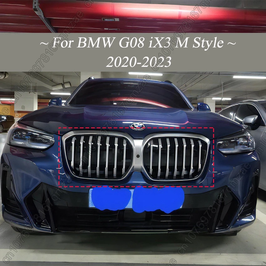 Sigle Slat Car Front Grill Grilles Kidney Grill Body Kits Tuning For BMW G08 iX3 M Style 2020-2023 Racing Grilles Car Styling