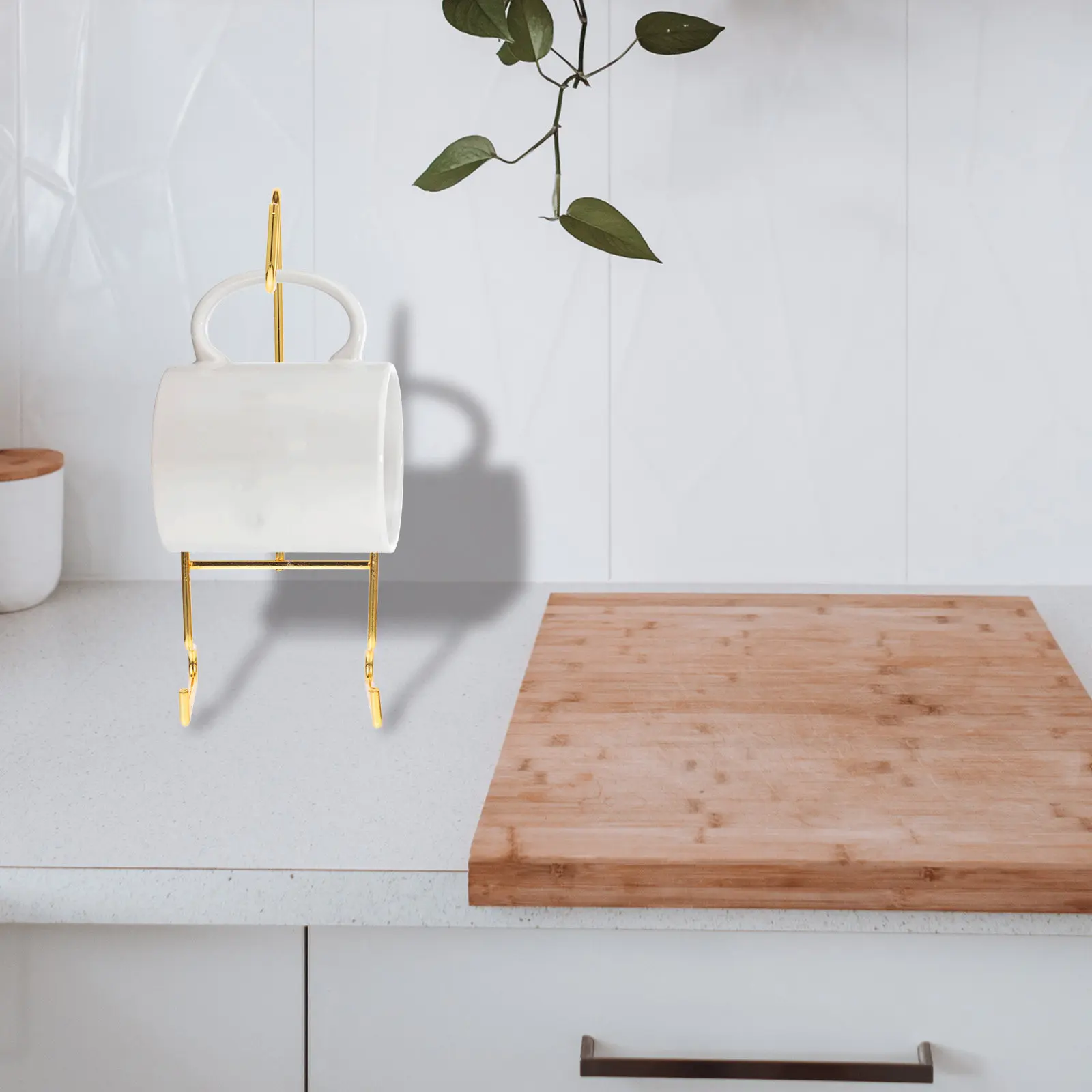 

Набор из 4 прочных железных подставок для кофейных кружек с перфорацией для быстрой сушки, штабелируемый держатель для чашек, органайзер для кухонной столешницы