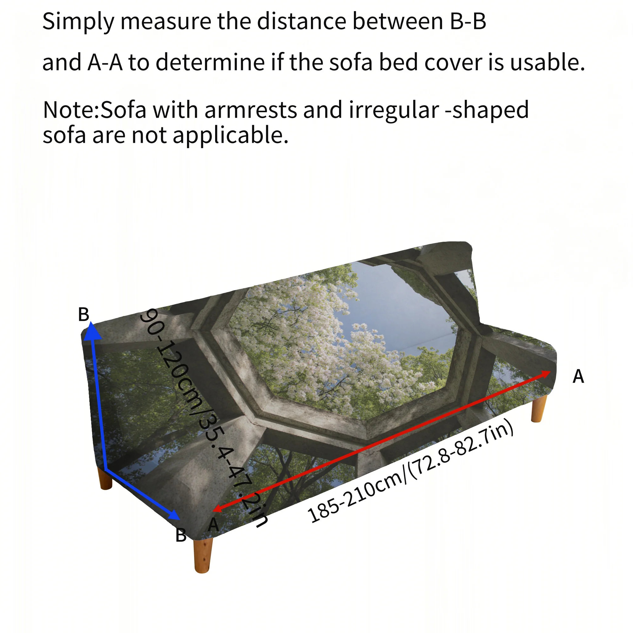 Flower window spring view elastic sofa bed cover, living room sofa bed cover, dustproof machine washable sofa bed cover