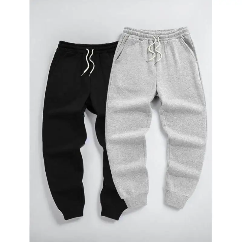 

Men's Sport Pants Dstring Waist ket Casual Trousers Straight Leg PVC Material ex Winter Collection Faionable