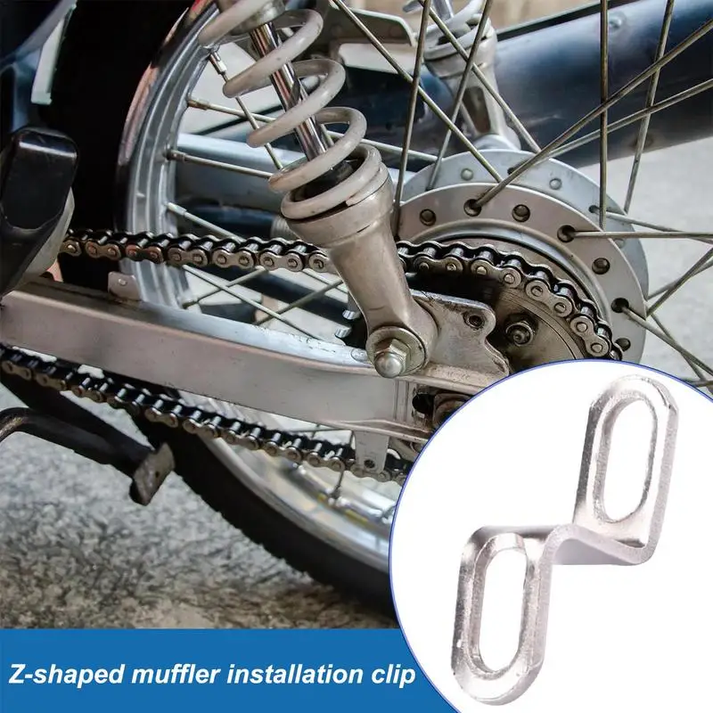 

Motorcycle Exhaust Pipe Bracket Z Shape Muffler Mounting Clamp Z Support Stand Joint For Motorbike Silencer Exhaust Pipes