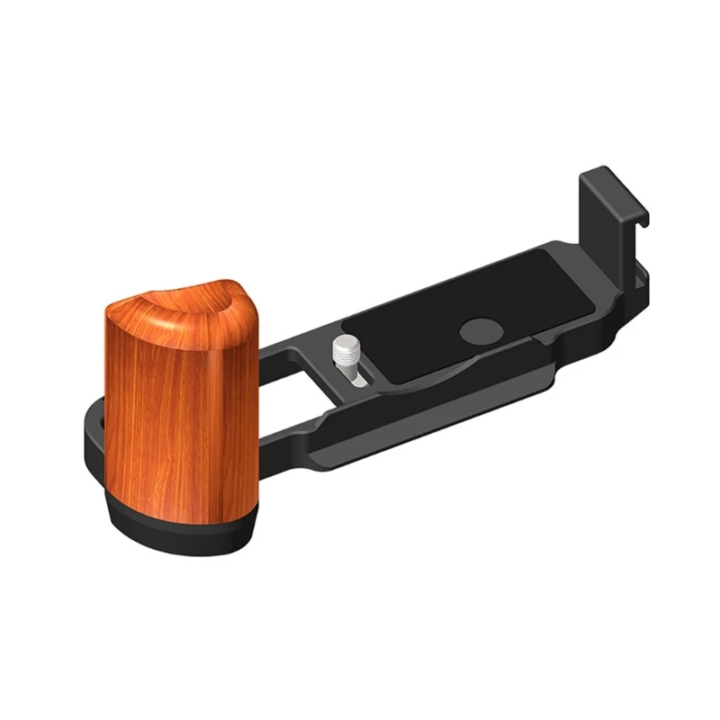 DX62 Ergonomic Wood Handgrip for X100VI/X100V L-Shaped Bracket Quick Switching Between Tripod and Stabilizers Use