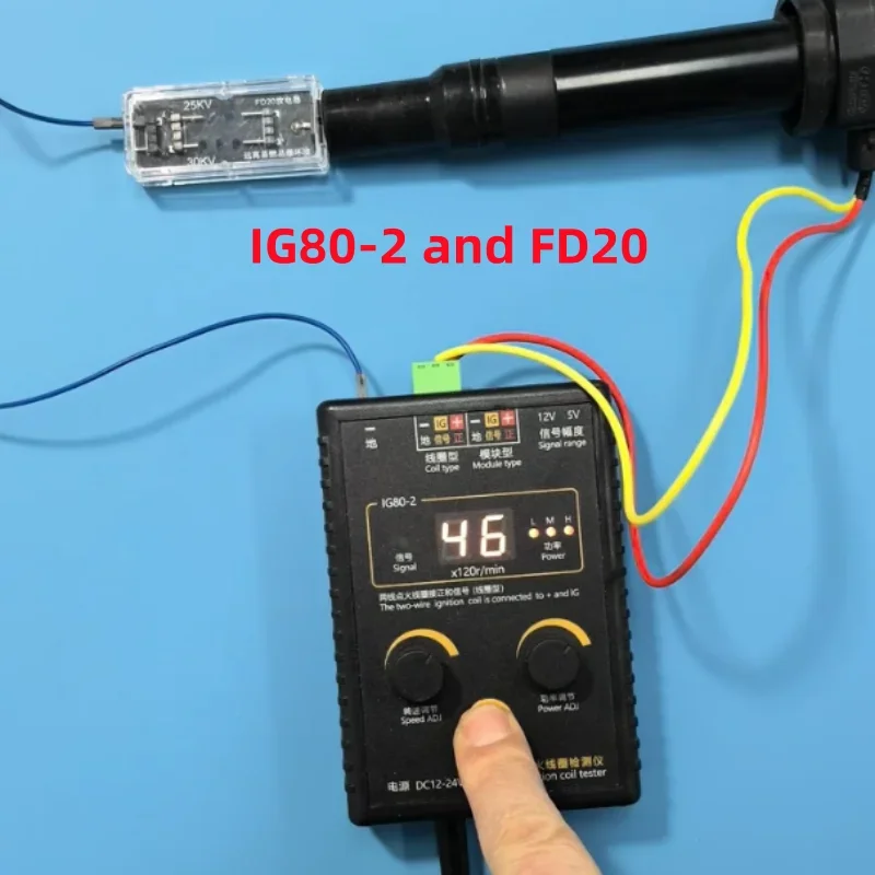 IG80 Automobile Ignition Coil Flashover Performance Detector Discharger Leakage Detection Flashover High Voltage Tester FD20