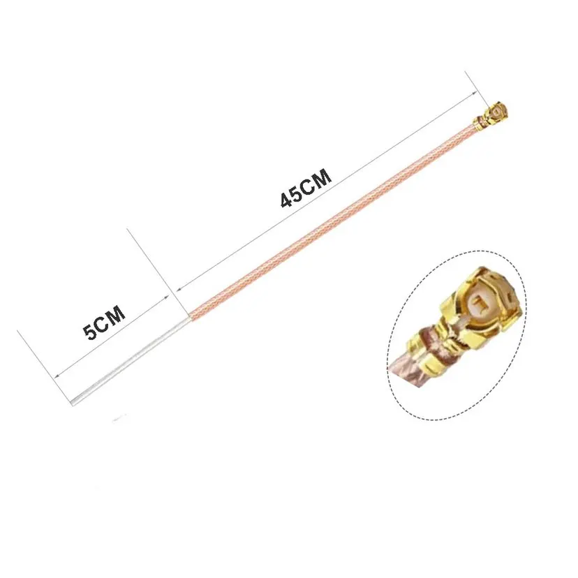 300pcs/lot Single End   1 to Open End Soder PCB Pigtail RG178 Cable RF Coaxial Cord