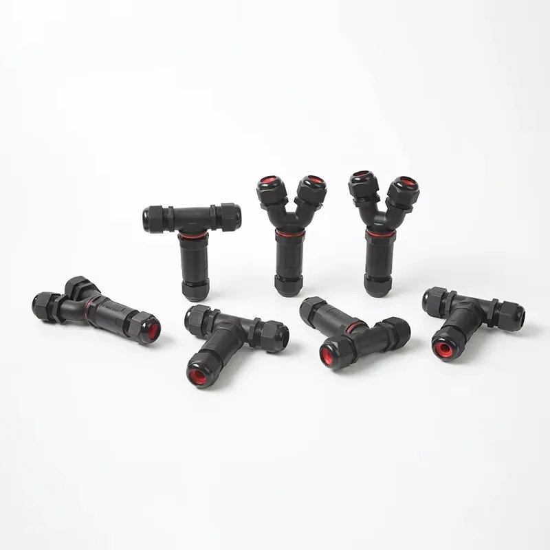 IP68 cable waterproof connector Docking cable wiring terminal Y three-way house external rainproof connector light buried