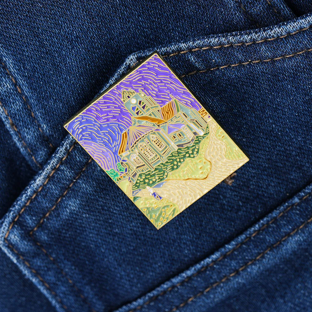 الكرتون الفن الكنيسة الرجال النساء بروش للملابس لطيف لينة المينا دبوس شارات التلبيب دبابيس لحقيبة الظهر مجوهرات الزينة